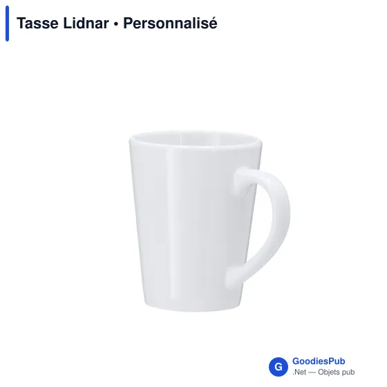 Tasse personnalisable en céramique Lidnar avec logo - Image 1
