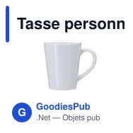 Tasse personnalisable en céramique Lidnar avec logo - Miniature 2
