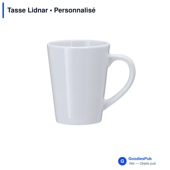 Tasse personnalisable en céramique Lidnar avec logo - Image 2
