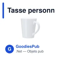Tasse personnalisable en céramique Lidnar avec logo - Miniature 3