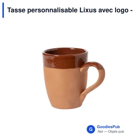 Tasse personnalisable Lixus avec logo - Mug en argile durable