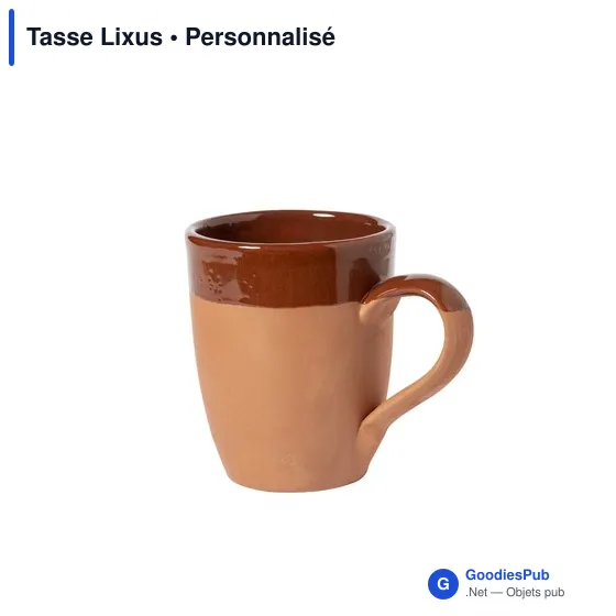 Tasse personnalisable Lixus avec logo - Mug en argile durable - Image 1