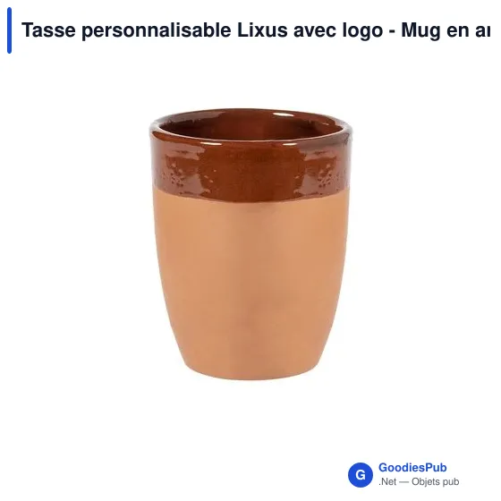 Tasse personnalisable Lixus avec logo - Mug en argile durable - Image 5