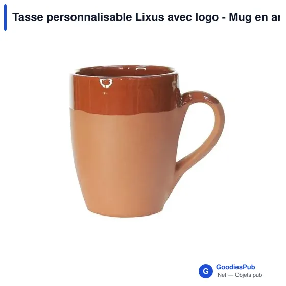 Tasse personnalisable Lixus avec logo - Mug en argile durable - Image 6