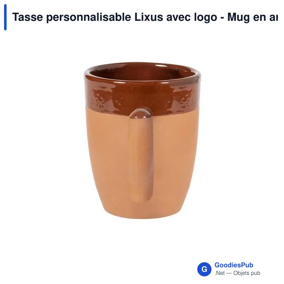Tasse personnalisable Lixus avec logo - Mug en argile durable - Image 7