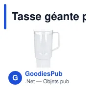 Tasse géante personnalisable en R-PET 1,2 L avec logo - Miami - Miniature 2