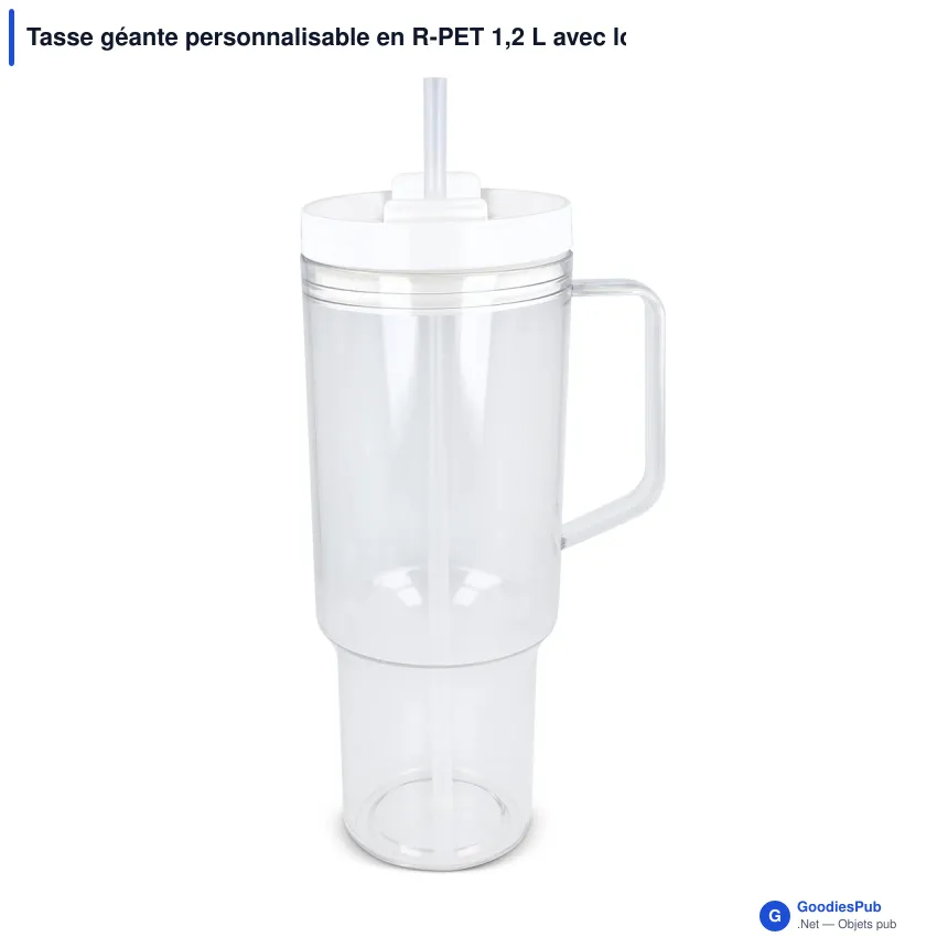 Tasse géante personnalisable en R-PET 1,2 L avec logo - Miami - Image 2