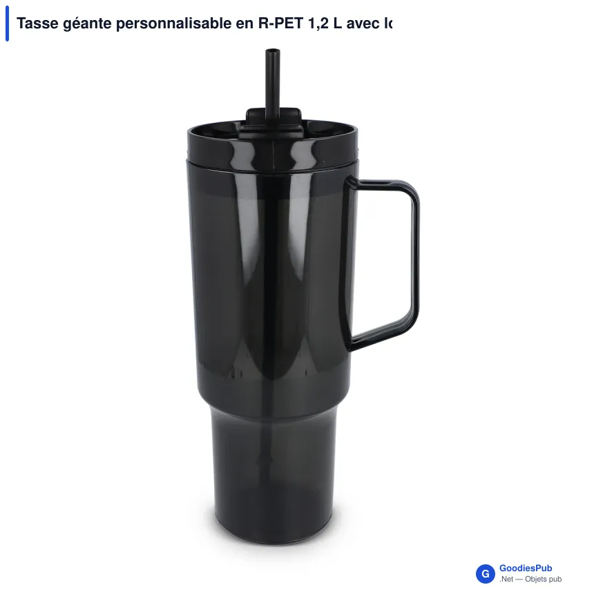 Tasse géante personnalisable en R-PET 1,2 L avec logo - Miami - Image 3