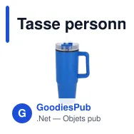 Tasse personnalisable 800 ml à poignée et paille, en inox recyclé avec logo - Miami - Miniature 2