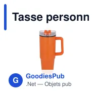 Tasse personnalisable 800 ml à poignée et paille, en inox recyclé avec logo - Miami - Miniature 5