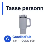 Tasse personnalisable 800 ml à poignée et paille, en inox recyclé avec logo - Miami - Miniature 6