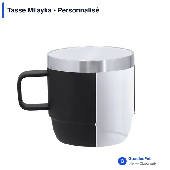 Tasse personnalisable Milayka en acier inoxydable recyclé avec logo - Image 9