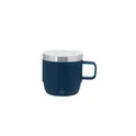 Variante bleu marine - Tasse personnalisable Milayka en acier inoxydable recyclé avec logo