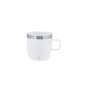 Variante blanc - Tasse personnalisable Milayka en acier inoxydable recyclé avec logo