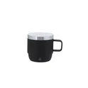 Variante noir - Tasse personnalisable Milayka en acier inoxydable recyclé avec logo