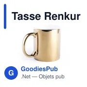 Tasse personnalisable en céramique Renkur avec logo - Miniature 1