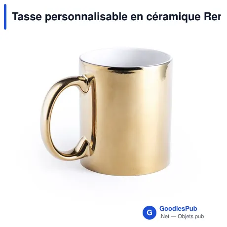 Tasse personnalisable en céramique Renkur avec logo