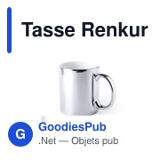 Tasse personnalisable en céramique Renkur avec logo - Miniature 2