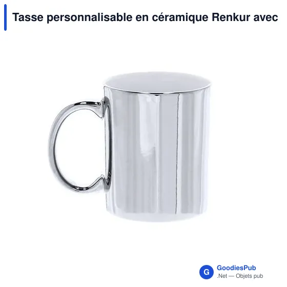 Tasse personnalisable en céramique Renkur avec logo - Image 12