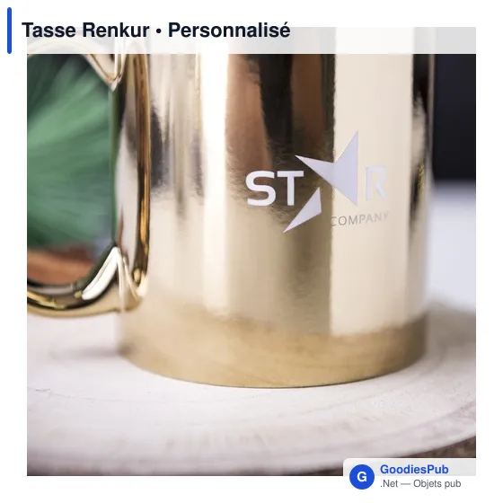 Tasse personnalisable en céramique Renkur avec logo - Image 4