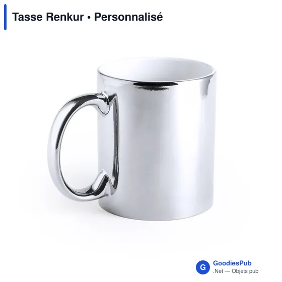 Tasse personnalisable en céramique Renkur avec logo - Image 6