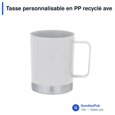 Tasse personnalisable en PP recyclé avec logo - Tasse Rosby