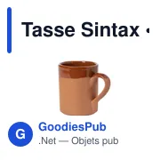 Tasse personnalisable Sintax avec logo - 330 ml en argile - Miniature 1