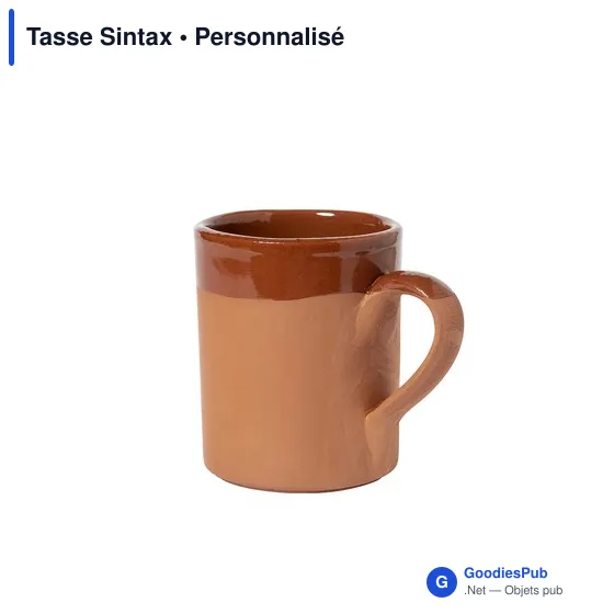 Tasse personnalisable Sintax avec logo - 330 ml en argile - Image 1