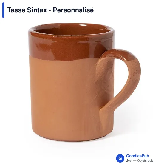 Tasse personnalisable Sintax avec logo - 330 ml en argile - Image 3