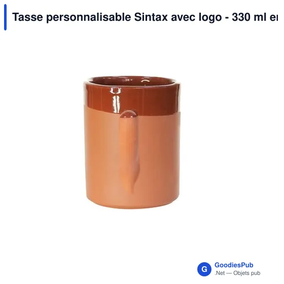 Tasse personnalisable Sintax avec logo - 330 ml en argile - Image 7