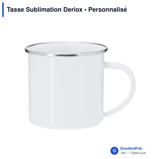 Tasse métallique personnalisable Deriox avec logo - 200 ml - Image 2