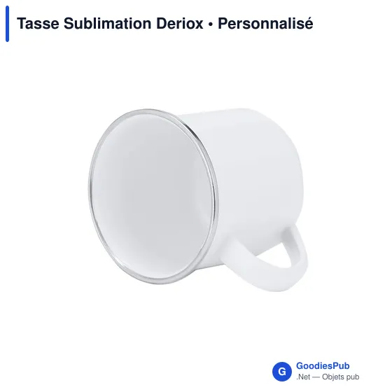 Tasse métallique personnalisable Deriox avec logo - 200 ml - Image 3