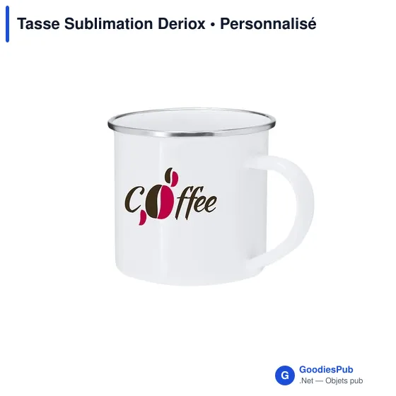 Tasse métallique personnalisable Deriox avec logo - 200 ml - Image 4