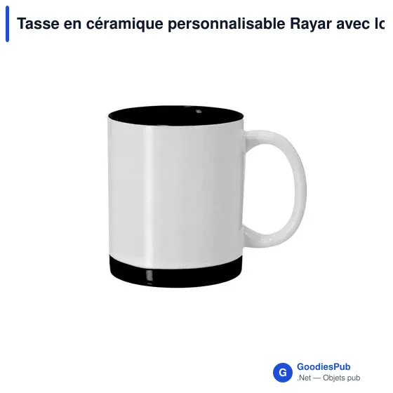 Tasse en céramique personnalisable Rayar avec logo - Image 1
