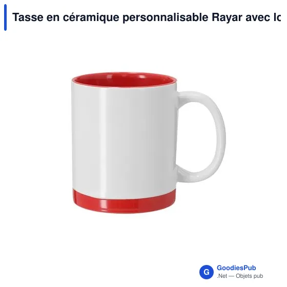 Tasse en céramique personnalisable Rayar avec logo - Image 12