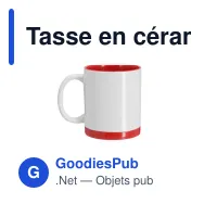 Tasse en céramique personnalisable Rayar avec logo - Miniature 3