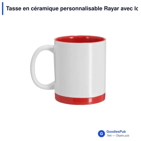 Tasse en céramique personnalisable Rayar avec logo - Image 3