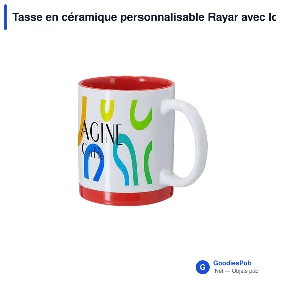Tasse en céramique personnalisable Rayar avec logo - Image 7