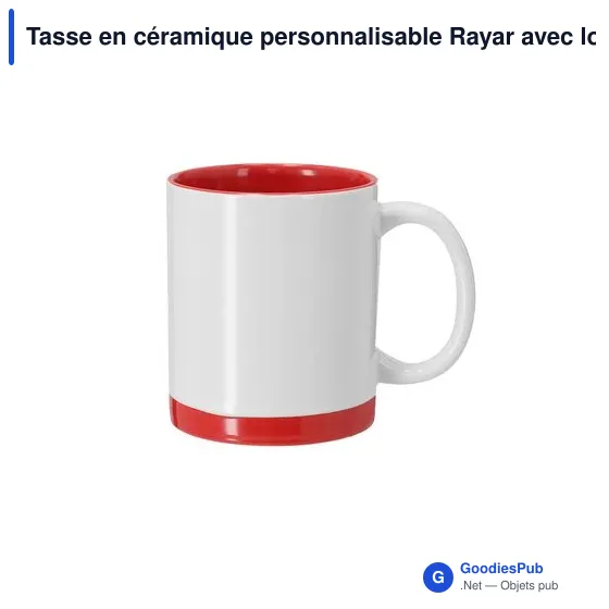 Tasse en céramique personnalisable Rayar avec logo - Image 8