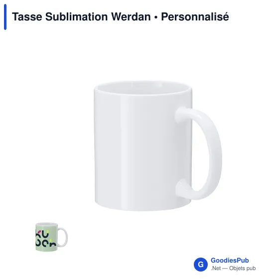 Tasse en céramique personnalisable pour impression de logo - Werdan - Image 1