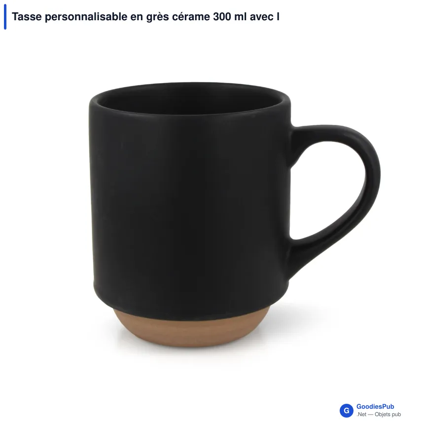 Tasse personnalisable en grès cérame 300 ml avec logo - Tallin - Image 3