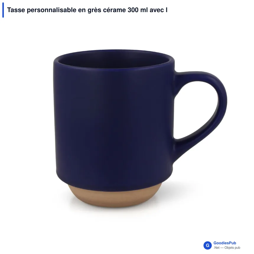 Tasse personnalisable en grès cérame 300 ml avec logo - Tallin - Image 4
