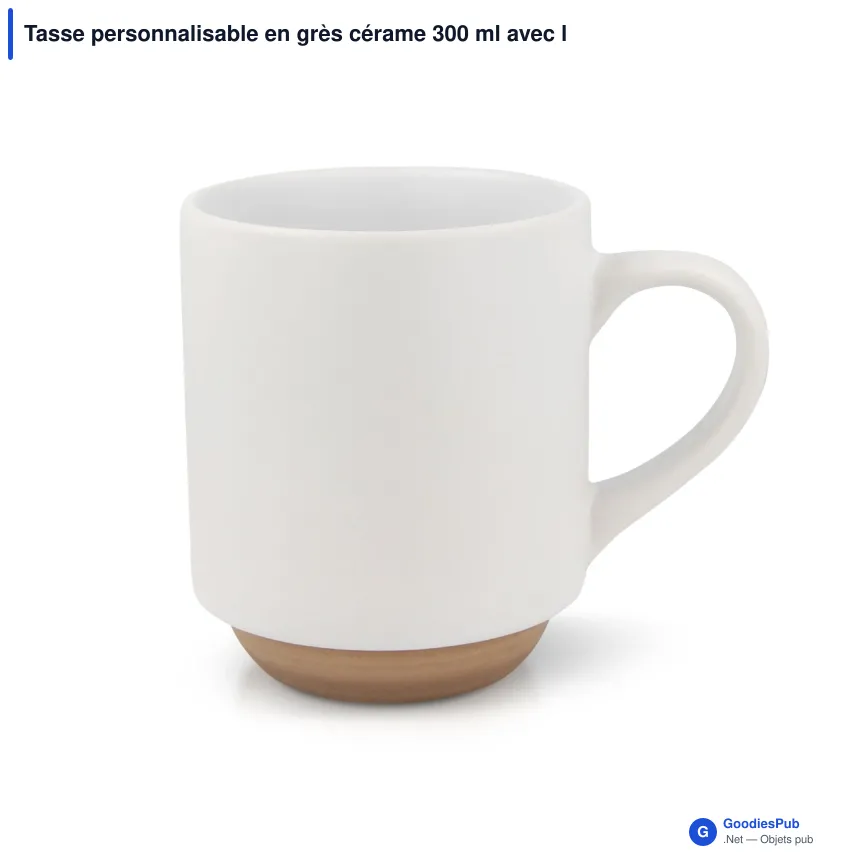 Tasse personnalisable en grès cérame 300 ml avec logo - Tallin - Image 5