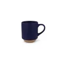 Variante Bleu foncé - Tasse personnalisable en grès cérame 300 ml avec logo - Tallin