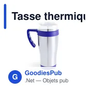 Tasse thermique personnalisable Carson avec logo - Miniature 1