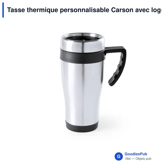 Tasse thermique personnalisable Carson avec logo - Image 2