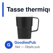 Tasse thermique personnalisable Finbar avec logo - 400 ml - Miniature 1