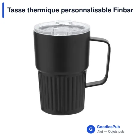 Tasse thermique personnalisable Finbar avec logo - 400 ml