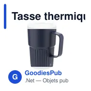 Tasse thermique personnalisable Finbar avec logo - 400 ml - Miniature 3