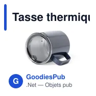 Tasse thermique personnalisable en acier inoxydable - Tasse Thermique Hannaavec logo - Miniature 12
